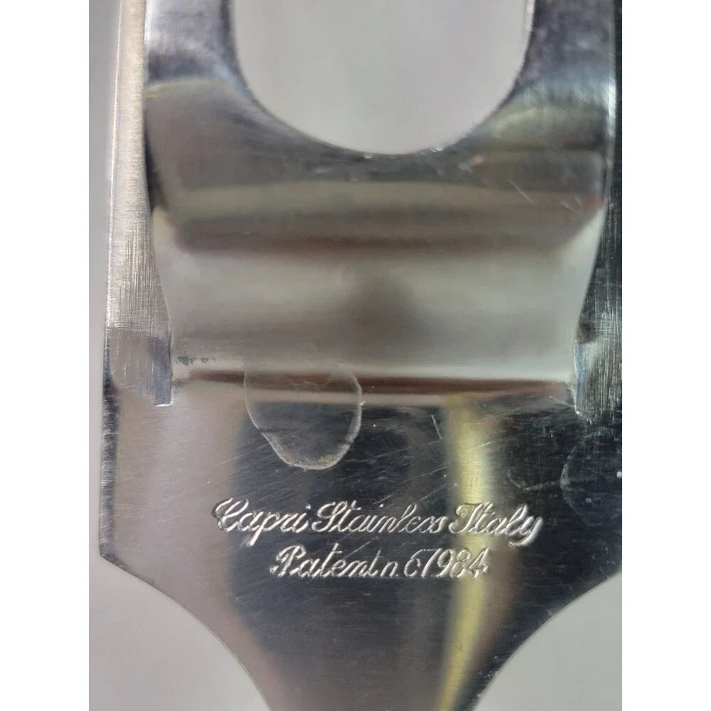 Vintage Capri Stainless Italy Carving Fork Patent 67984 MCM 15.75